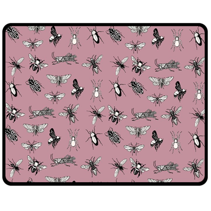 Insects pattern Double Sided Fleece Blanket (Medium) 