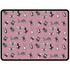 Insects pattern Double Sided Fleece Blanket (Large) 