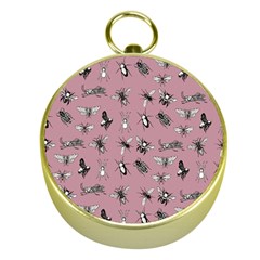 Insects pattern Gold Compasses