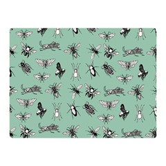 Insects Pattern Double Sided Flano Blanket (mini)  by Valentinaart