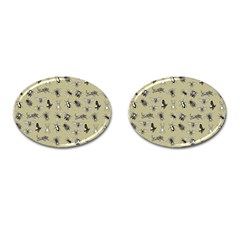 Insects Pattern Cufflinks (oval) by Valentinaart