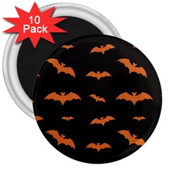 Bat Pattern 3  Magnets (10 Pack) 