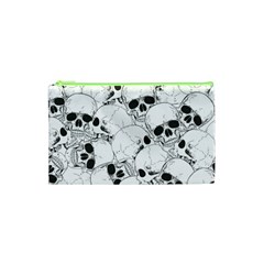 Skull Pattern Cosmetic Bag (xs) by Valentinaart