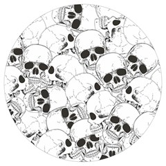 Skull Pattern Round Trivet by Valentinaart