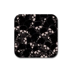 Skull Pattern Rubber Square Coaster (4 Pack)