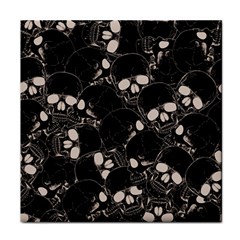 Skull Pattern Face Towel by Valentinaart