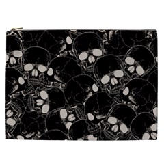 Skull Pattern Cosmetic Bag (xxl) by Valentinaart