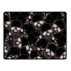 Skull Pattern Double Sided Fleece Blanket (small)  by Valentinaart