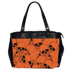 Skull Pattern Oversize Office Handbag (2 Sides) by Valentinaart