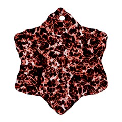 Red Universe Snowflake Ornament (two Sides) by DimitriosArt