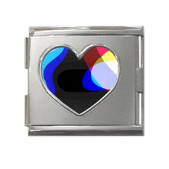 Abstract 2322  Mega Link Heart Italian Charm (18mm) by KorokStudios