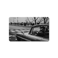 Convertible Classic Car At Paris Street Magnet (name Card) by dflcprintsclothing