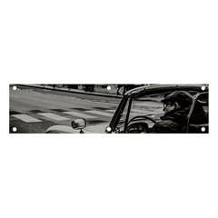 Convertible Classic Car At Paris Street Banner And Sign 4  X 1  by dflcprintsclothing