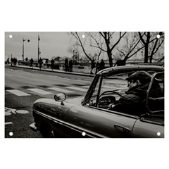 Convertible Classic Car At Paris Street Banner And Sign 6  X 4  by dflcprintsclothing