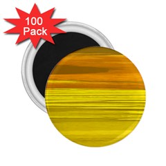 Yellow And Gold Horizontal Stripes - Abstract Art 2 25  Magnets (100 Pack)  by KorokStudios