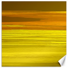 Yellow And Gold Horizontal Stripes - Abstract Art Canvas 20  X 20  by KorokStudios