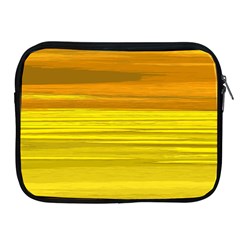 Yellow And Gold Horizontal Stripes - Abstract Art Apple Ipad 2/3/4 Zipper Cases by KorokStudios