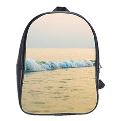 Sea Beach Ocean Sunset Sky Nature Coast Water School Bag (large) by danenraven