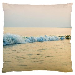 Sea Beach Ocean Sunset Sky Nature Coast Water Large Flano Cushion Case (one Side) by danenraven