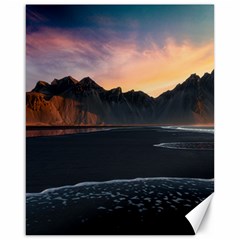 Beach Volcano Ocean Sunset Sunrise Iceland Canvas 16  X 20  by danenraven