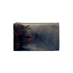 Morning River Forest Autumn Misty Morning Stream Cosmetic Bag (small) by danenraven