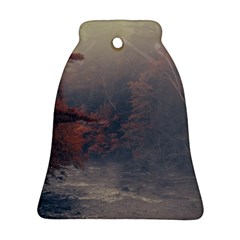 Morning River Forest Autumn Misty Morning Stream Bell Ornament (two Sides) by danenraven