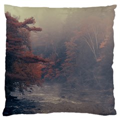 Morning River Forest Autumn Misty Morning Stream Standard Flano Cushion Case (two Sides) by danenraven
