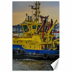 Tugboat Sailing At River, Montevideo, Uruguay Canvas 20  X 30  by dflcprintsclothing