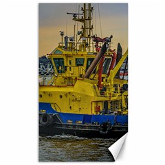 Tugboat Sailing At River, Montevideo, Uruguay Canvas 40  X 72  by dflcprintsclothing