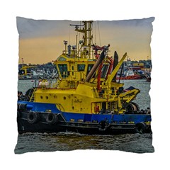 Tugboat Sailing At River, Montevideo, Uruguay Standard Cushion Case (one Side) by dflcprintsclothing