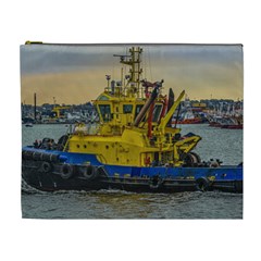 Tugboat Sailing At River, Montevideo, Uruguay Cosmetic Bag (xl) by dflcprintsclothing