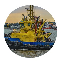 Tugboat Sailing At River, Montevideo, Uruguay Pop Socket (white) by dflcprintsclothing