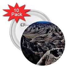 Badlands National Park Nature South Dakota Geology 2 25  Buttons (10 Pack)  by danenraven