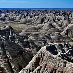 Badlands National Park Nature South Dakota Geology Play Mat (square) by danenraven