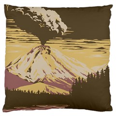 Boom Eruption Forest Mountain News Scary Volcano Standard Flano Cushion Case (two Sides)