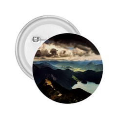 Mountains Sky Clouds Sunset Peak Overlook River 2 25  Buttons by danenraven