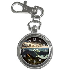 Mountains Sky Clouds Sunset Peak Overlook River Key Chain Watches by danenraven