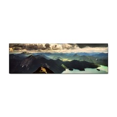 Mountains Sky Clouds Sunset Peak Overlook River Sticker Bumper (100 pack)