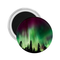 Aurora Borealis Northern Lights Forest Trees Woods 2.25  Magnets