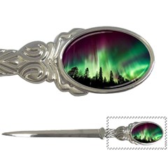 Aurora Borealis Northern Lights Forest Trees Woods Letter Opener