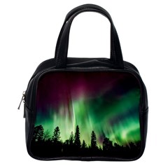 Aurora Borealis Northern Lights Forest Trees Woods Classic Handbag (One Side)