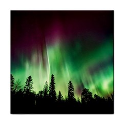 Aurora Borealis Northern Lights Forest Trees Woods Face Towel