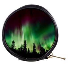 Aurora Borealis Northern Lights Forest Trees Woods Mini Makeup Bag