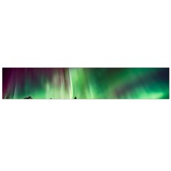 Aurora Borealis Northern Lights Forest Trees Woods Large Flano Scarf 