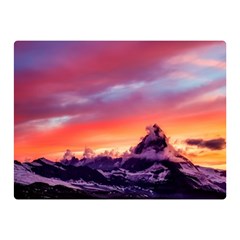 Matterhorn Mountains Sunset Dusk Snow Winter Double Sided Flano Blanket (mini)  by danenraven