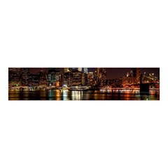 New York City Panorama Urban Hudson River Water Velvet Scrunchie by danenraven