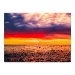 Denmark Sunset Dusk Sky Clouds Sea Ocean Water Double Sided Flano Blanket (mini)  by danenraven