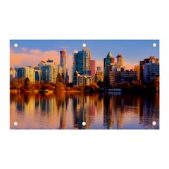 Vancouver Canada Sea Ocean Reflections Skyline Banner And Sign 5  X 3  by danenraven