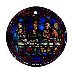 Window Stained Glass Chartres Cathedral Ornament (round) by danenraven