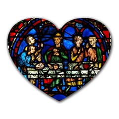 Window Stained Glass Chartres Cathedral Heart Mousepad by danenraven